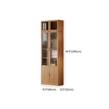 Vertical Modern Nordic Cabinet Wood Bookcase - Sepia 3-Person Image - 24
