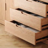 Vertical Modern Nordic Cabinet Wood Bookcase - Sepia 3-Person Image - 7