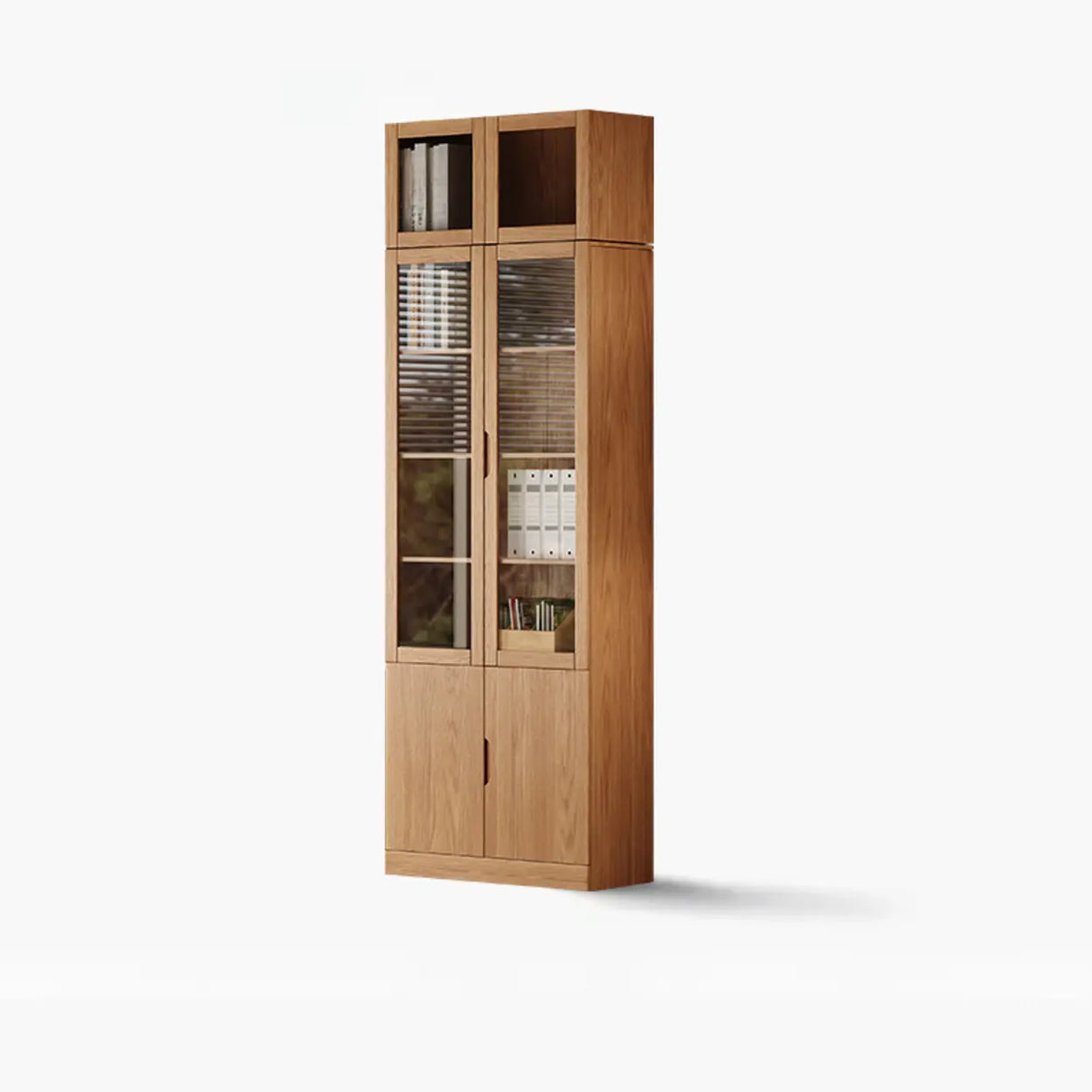 Vertical Modern Nordic Cabinet Wood Bookcase - Sepia 3-Person Image - 8