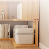 Vertical Open Back Wooden Corner Storage Bookcases Image - 8