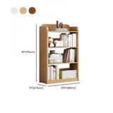 Vertical Retro Curved Wooden Open Display Bookcase #size