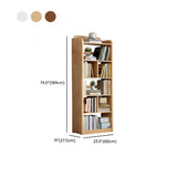 Vertical Retro Curved Wooden Open Display Bookcase Image - 19