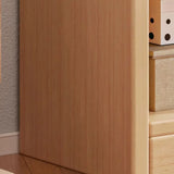 Vertical Simple 6-Shelf Wood Narrow Bookcase Brown Image - 14