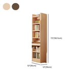 Vertical Simple 6-Shelf Wood Narrow Bookcase Brown Image - 17