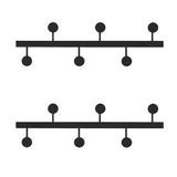 Vertical Steel Gold Wall-Mounted Coat Rack with Hooks Image - 11