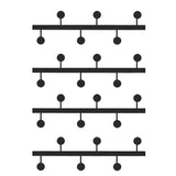 Vertical Steel Gold Wall-Mounted Coat Rack with Hooks Image - 13