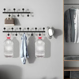 Vertical Steel Gold Wall-Mounted Coat Rack with Hooks Image - 23