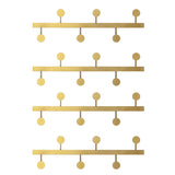 Vertical Steel Gold Wall-Mounted Coat Rack with Hooks Image - 9
