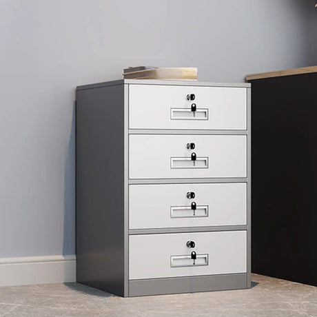 Vertical Steel Lockable Flameproof Small Filing Cabinet Image - 3