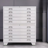 Vertical Steel White File Storage Cabinet with Drawers Image - 20