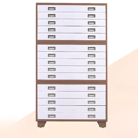 Vertical Steel White File Storage Cabinet with Drawers Image - 4
