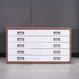 Vertical Steel White File Storage Cabinet with Drawers Image - 7