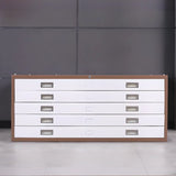 Vertical Steel White File Storage Cabinet with Drawers Image - 8