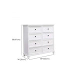 Vertical White Wood Bedside Dresser with 5 Drawers Image - 16
