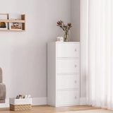 Vertical White Wood Drawers Combo Dresser for Bedroom Image - 10