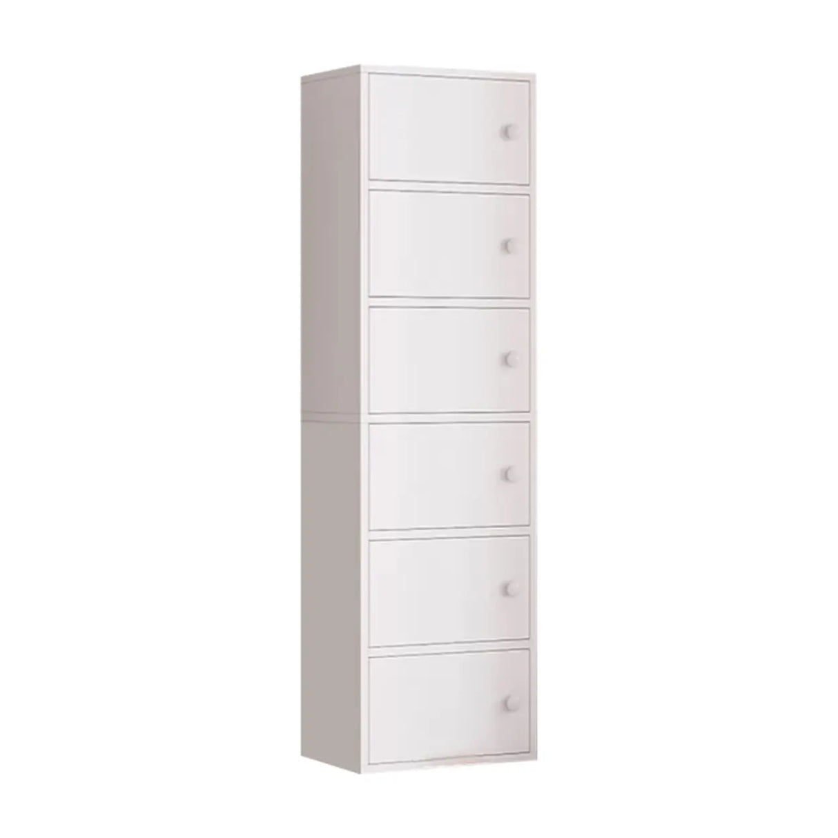 Vertical White Wood Drawers Combo Dresser for Bedroom Image - 12