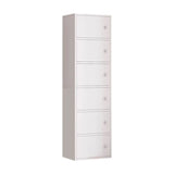 Vertical White Wood Drawers Combo Dresser for Bedroom Image - 12