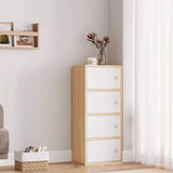 Vertical White Wood Drawers Combo Dresser for Bedroom Image - 15