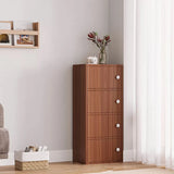 Vertical White Wood Drawers Combo Dresser for Bedroom Image - 17