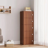 Vertical White Wood Drawers Combo Dresser for Bedroom Image - 20