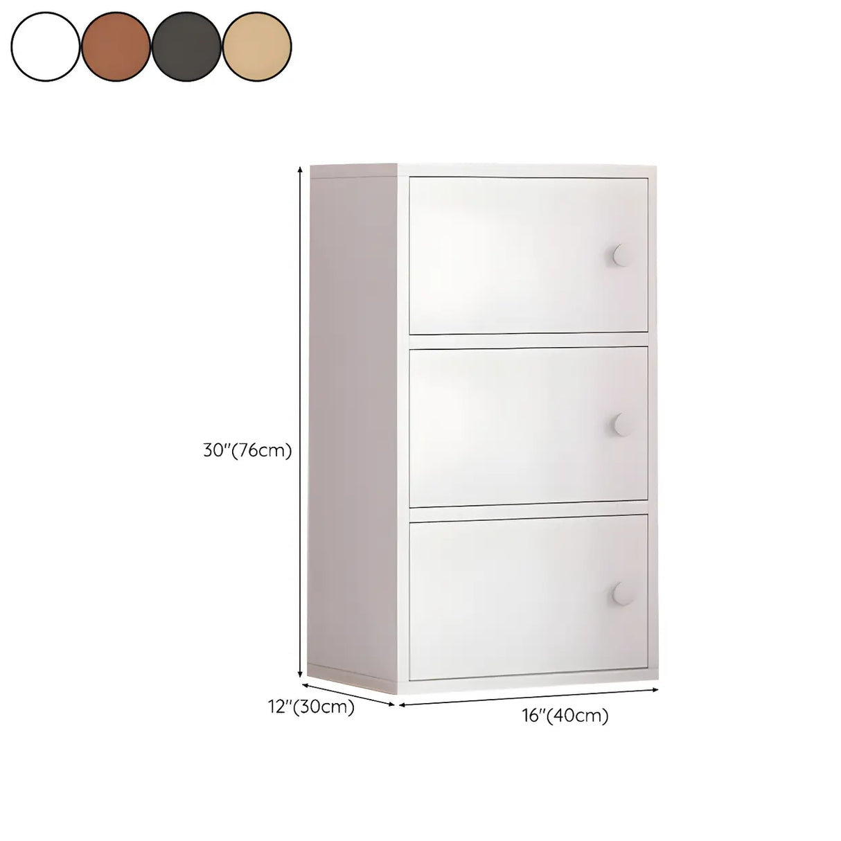 Vertical White Wood Drawers Combo Dresser for Bedroom 