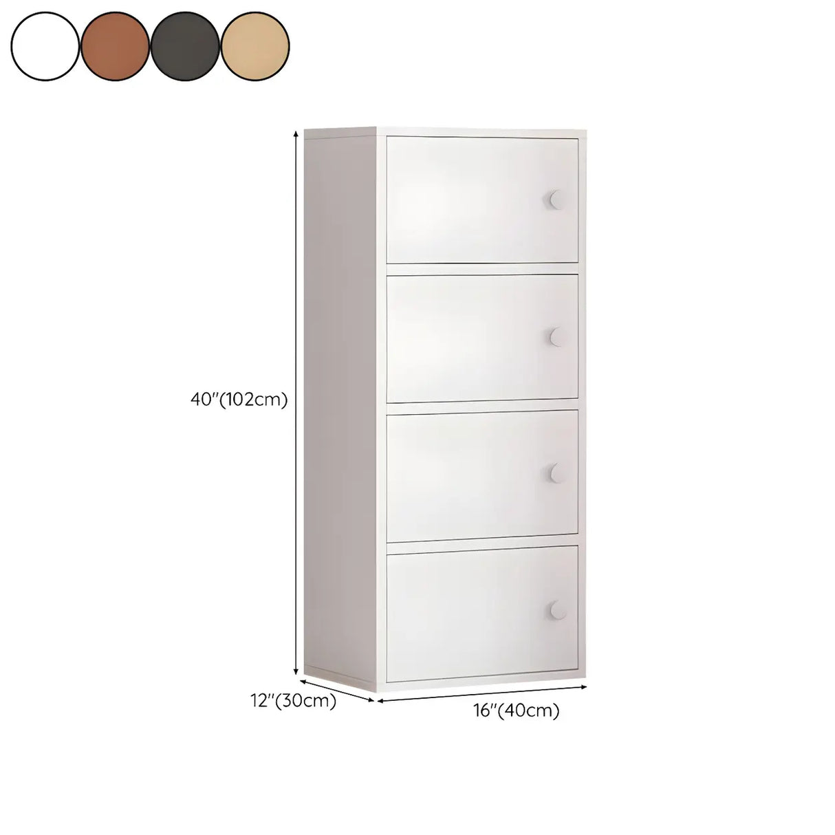 Vertical White Wood Drawers Combo Dresser for Bedroom Image - 22