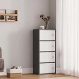 Vertical White Wood Drawers Combo Dresser for Bedroom Image - 6