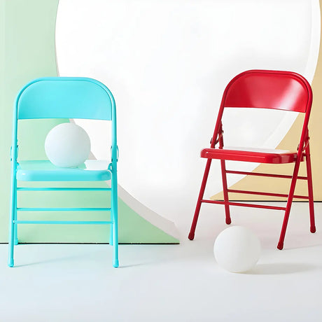 Vibrant Colorful Ergonomic Folding Steel Office Chairs Image - 1