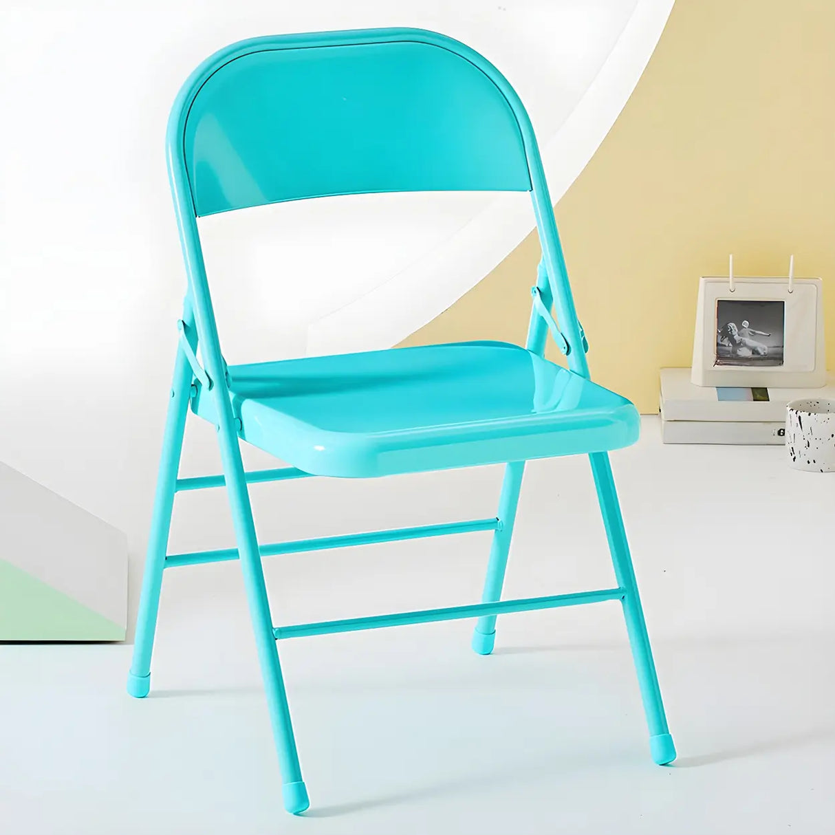 Vibrant Colorful Ergonomic Folding Steel Office Chairs Image - 17