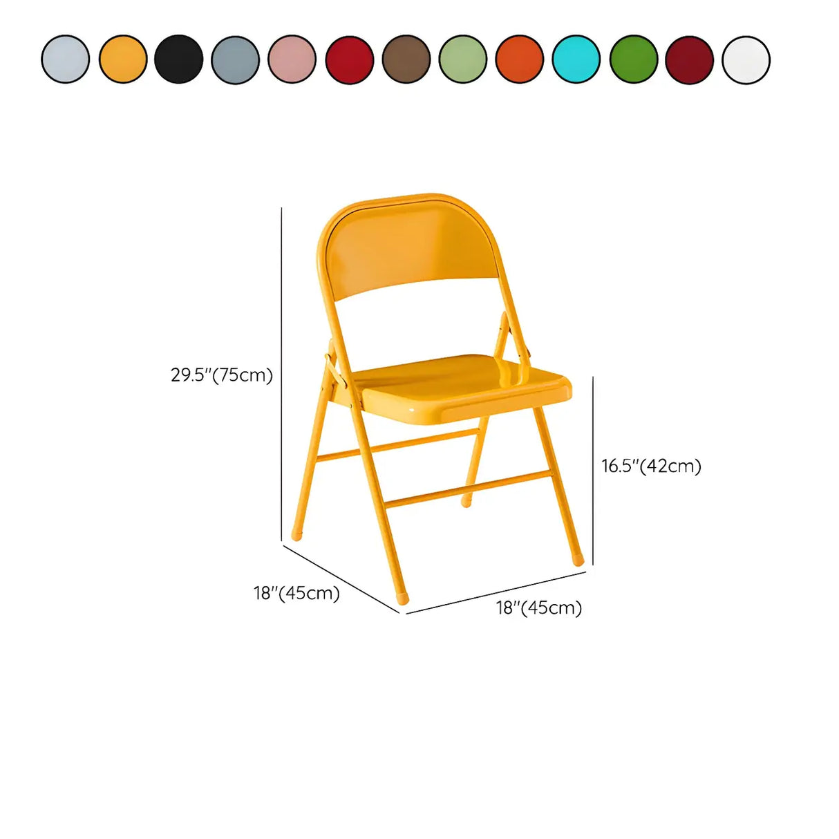 Vibrant Colorful Ergonomic Folding Steel Office Chairs 