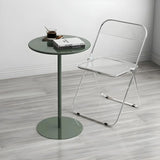Vibrant Colors Steel Frame Simple Round Metal Chat Table Image - 22