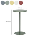 Vibrant Colors Steel Frame Simple Round Metal Chat Table Image - 37