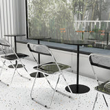 Vibrant Colors Steel Frame Simple Round Metal Chat Table Image - 7