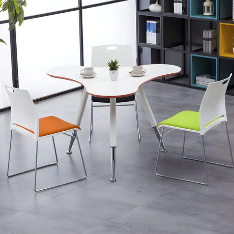 Vibrant Colors Steel Stackable Mesh Conference Chair Image - 1