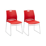 Vibrant Colors Steel Stackable Mesh Conference Chair Image - 21