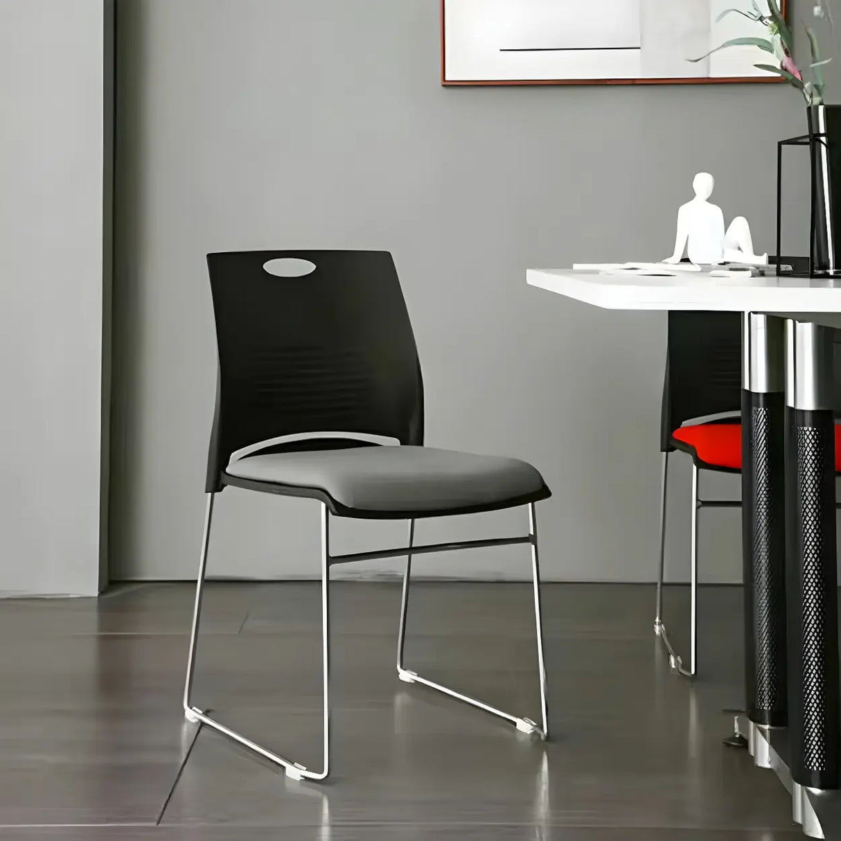 Vibrant Colors Steel Stackable Mesh Conference Chair Image - 22