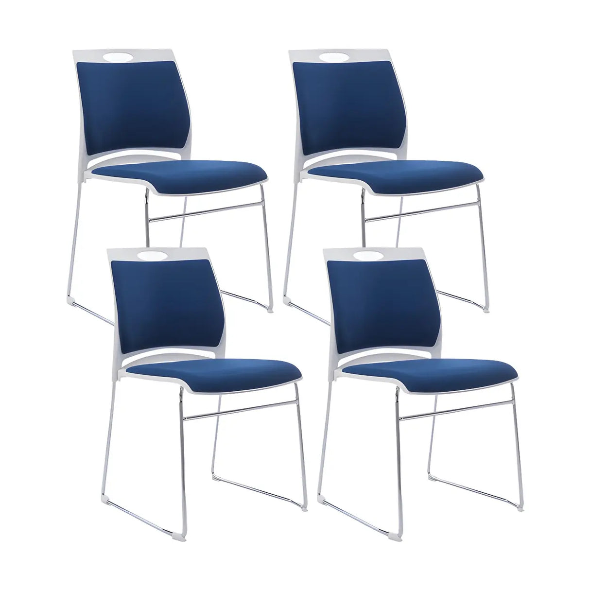 Vibrant Colors Steel Stackable Mesh Conference Chair Image - 35