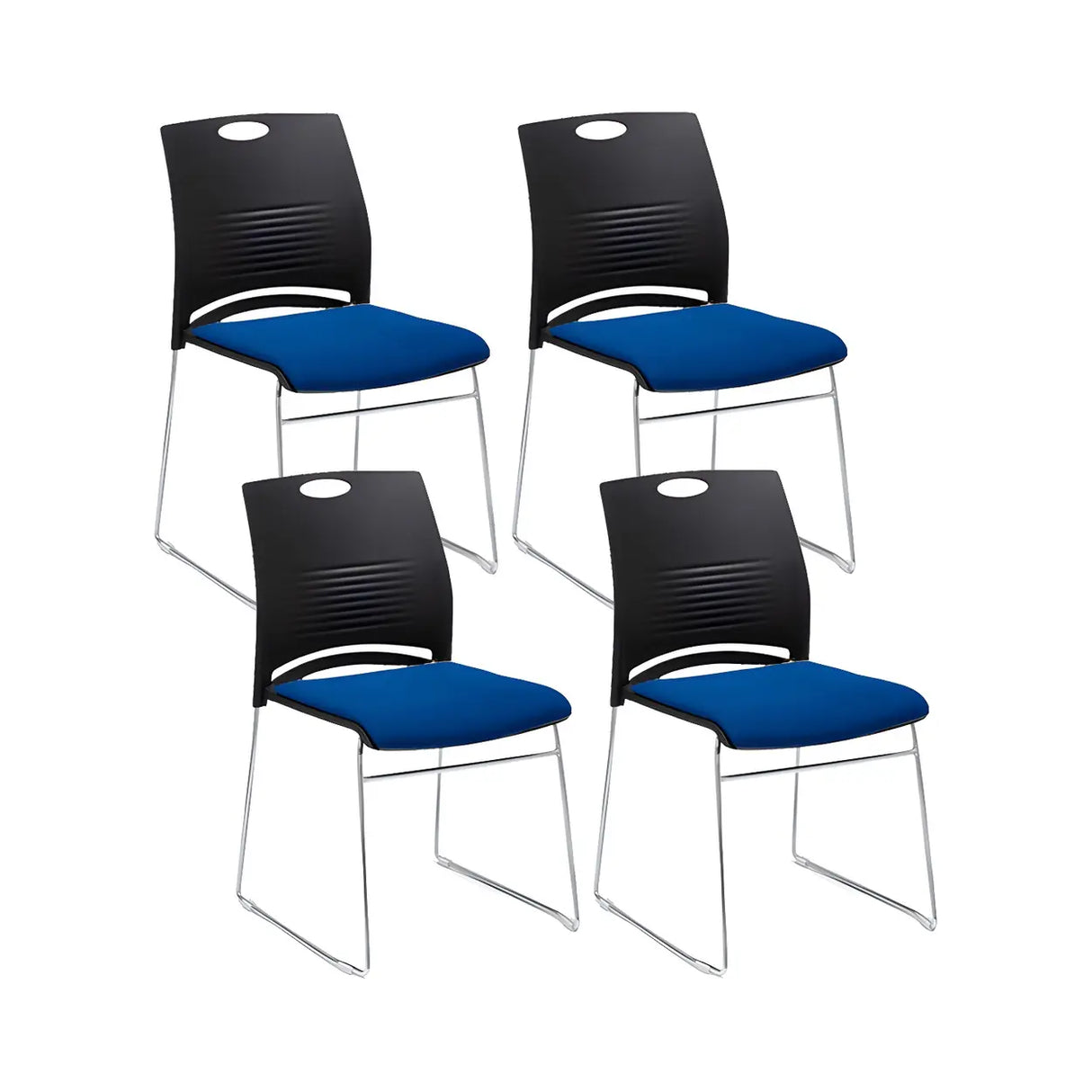 Vibrant Colors Steel Stackable Mesh Conference Chair Image - 50