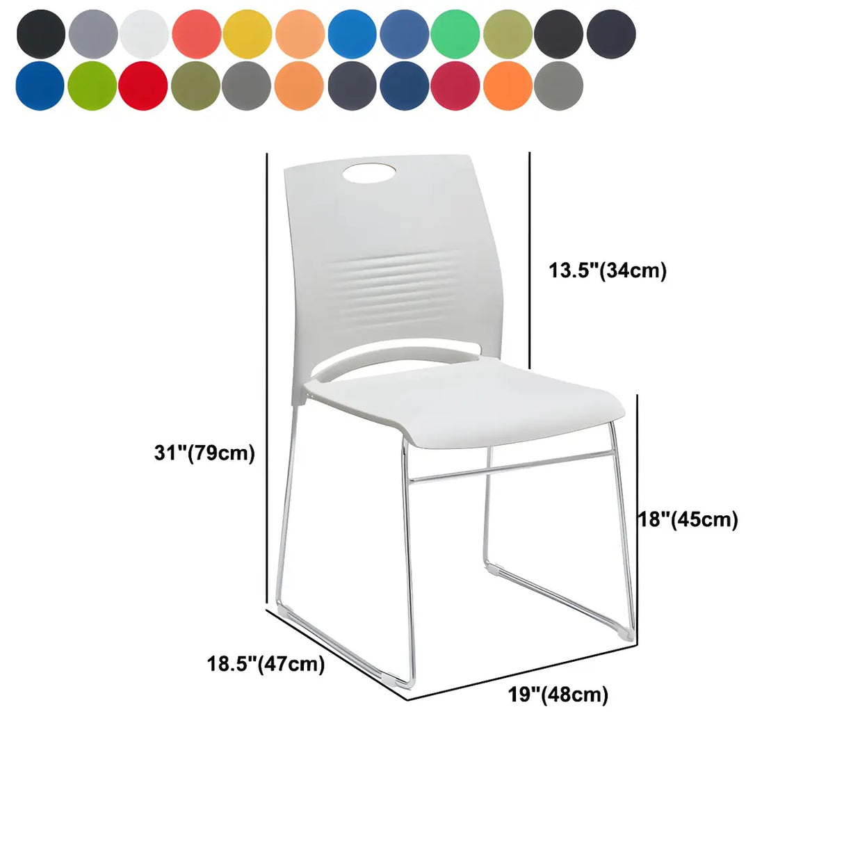 Vibrant Colors Steel Stackable Mesh Conference Chair 