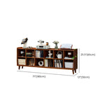 Victorian Classic Vertical Pine Wood Organizer Bookcase Image - 15