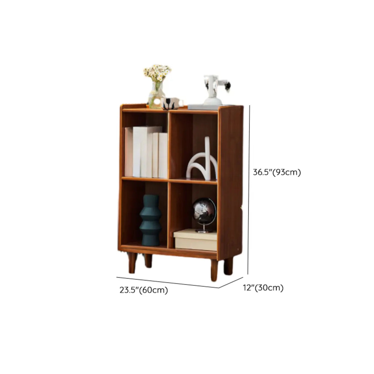 Victorian Classic Vertical Pine Wood Organizer Bookcase Image - 16