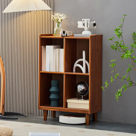 Victorian Classic Vertical Pine Wood Organizer Bookcase Image - 2