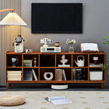 Victorian Classic Vertical Pine Wood Organizer Bookcase Image - 4