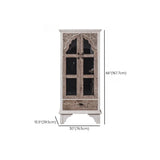 Victorian Curved Wooden Floor Dining China Cabinet Image - 28