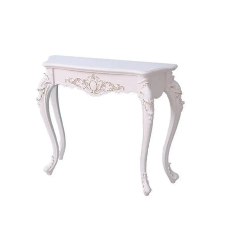 Victorian Luxury Curved Wood Entrance Console Table Image - 2