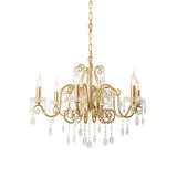 Victorian Swirl Arm Candelabra Crystal Chandelier Image - 3