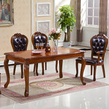 Victorian Walnut Wood Leg Leather Dining Side Chair Image - 6