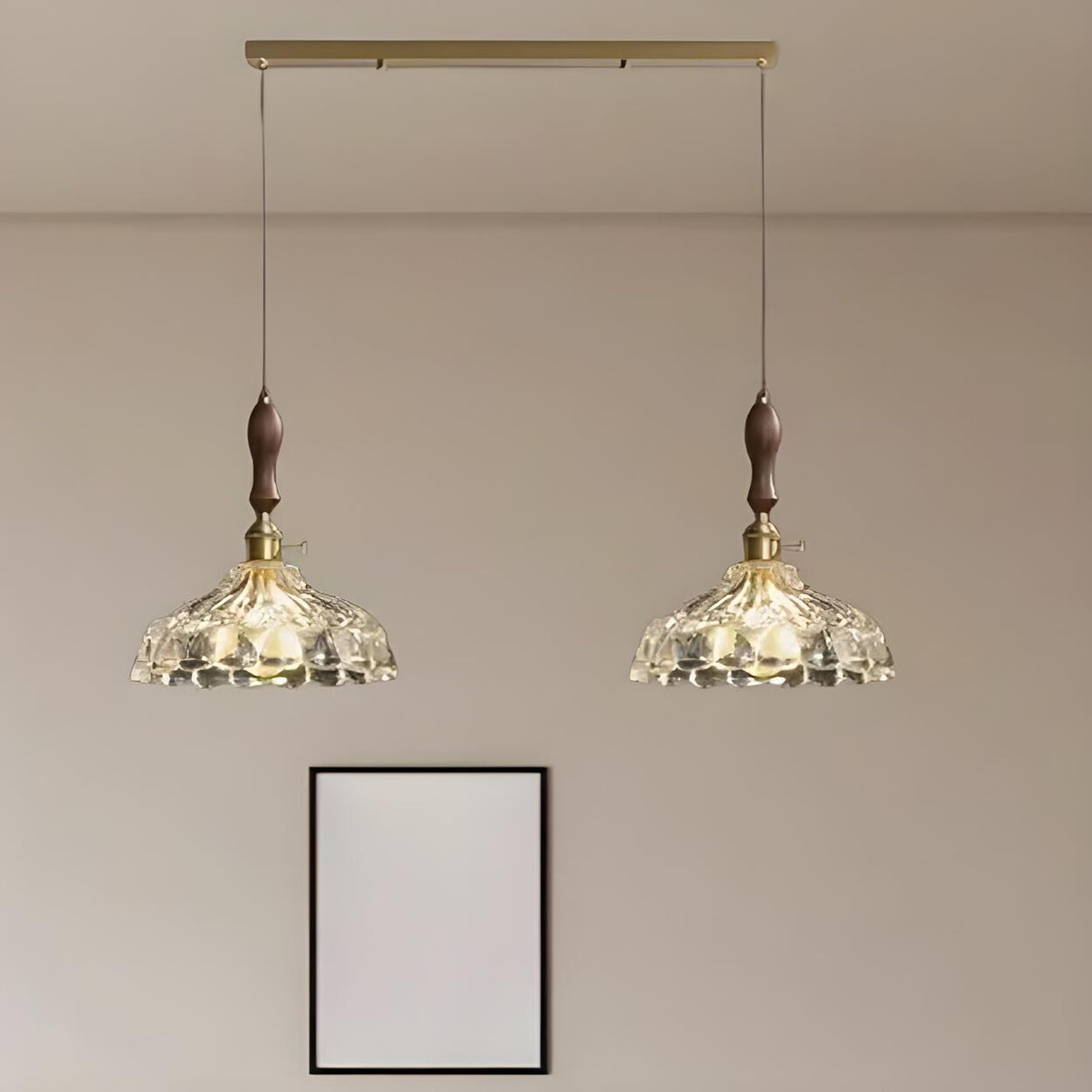 Vintage 2-Light Dome Adjustable Island Pendant Light Image - 16