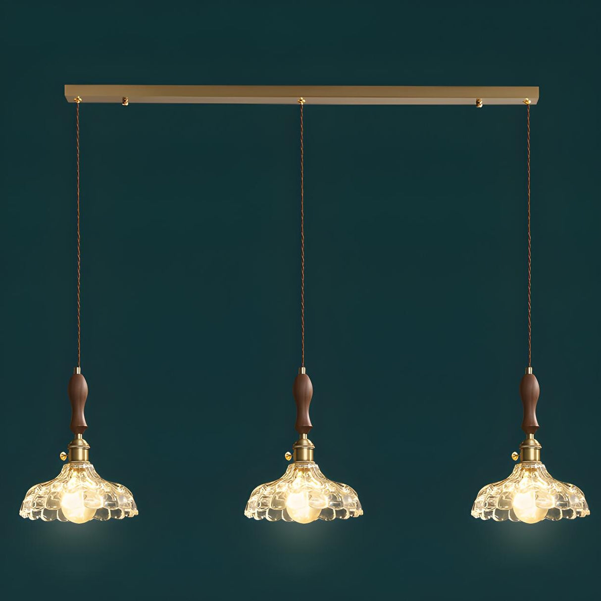 Vintage 2-Light Dome Adjustable Island Pendant Light Image - 7