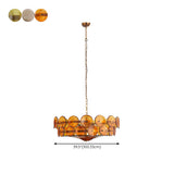 VIntage 2 Tiers Glass Disc Chandelier Adjustable Height Image - 14